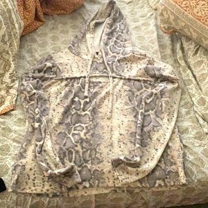 Cozy keyhole hoodie blouse